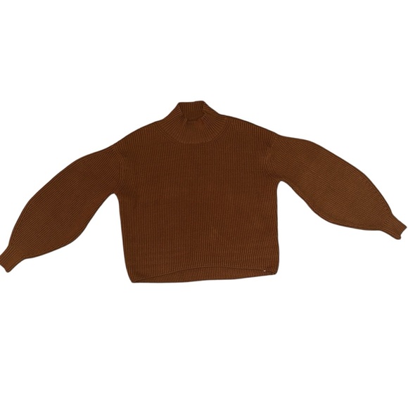 Anthropologie Maeve easy pullover Warm Brown Crew Neck Sweater small - Picture 3 of 7